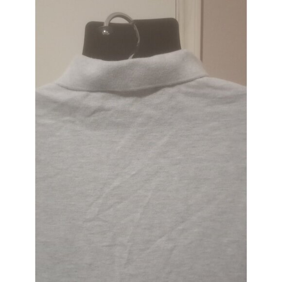 LACOSTE Size 8 Men's Solid Gray Logo Short Sleeve Cotton Golf Polo Shirt 2XL - Picture 8 of 13
